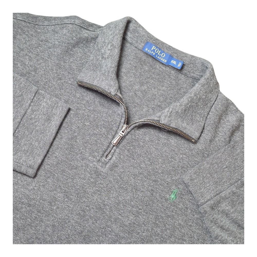 Polo Ralph Lauren Men's XXL Gray 1/4 Zip Pullover Long Sleeve Shirt